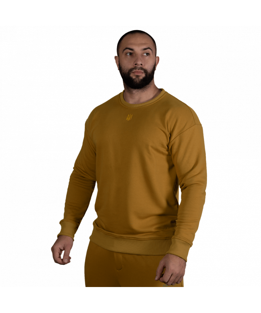 Світшот Basic 2.0 Койот (золотий тризуб)